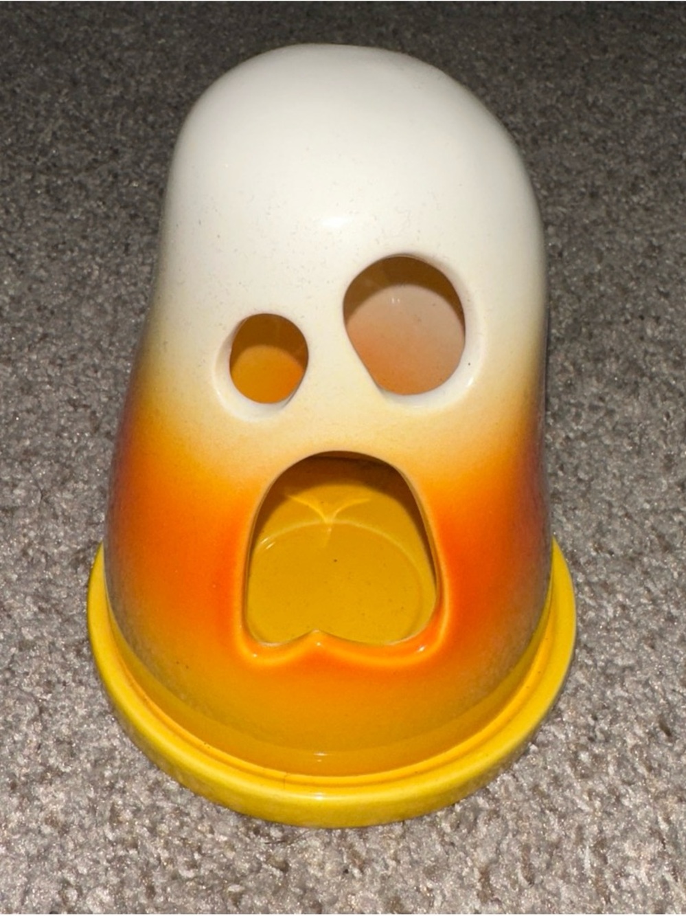 Halloween Candy Corn Ceramic Candle Holder